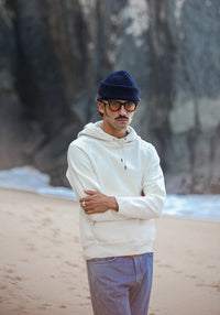 Hoodie Raglan Molleton Vintage Crème